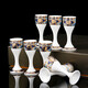 瑞玖  8個(gè)浮雕金骨瓷白酒杯酒杯套裝骨瓷小酒杯酒具套裝酒店會(huì )所 凡爾賽浮雕金骨瓷白酒杯 8個(gè)