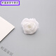 維諾亞純黑色雪白色玫瑰花朵仿真絹布假花裝飾暗黑系列哥特風(fēng)格拍照花頭 小號純白色約6.5厘米 5朵花
