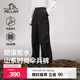 伯希和（Pelliot）山系傘兵褲男女春秋新款戶(hù)外工裝褲寬松遮肉闊腿徒步運動(dòng)登山褲子 【男女同款】漫暮黑 | 5級防潑水 XL