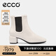 愛(ài)步（ECCO）女靴 25年新款簡(jiǎn)約百搭切爾西靴粗跟中筒靴子女 型塑290993 冰白色29099301017 35