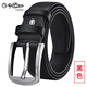 金利來(lái)皮帶男針扣2025年新款頭層牛皮高檔真皮腰帶男禮盒輕奢侈品褲腰帶 款式一 黑色寬3.8CM【假一罰十】 120cm （適用褲碼35-37碼）