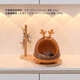 飛概念小鹿玄關(guān)鑰匙收納盒擺件入戶(hù)門(mén)口客廳茶幾家用裝飾品喬遷新居禮物 萌趣小鹿收納盒+大號木架