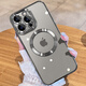 爵士駝【自帶鏡頭膜】適用蘋(píng)果15ProMax手機殼iphone15新款磁吸magsafe無(wú)線(xiàn)充電 蘋(píng)果15promax【鈦金灰】強力磁吸+鏡頭膜+膜