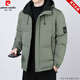 皮爾卡丹（pierre cardin）品牌冬季連帽羽絨棉服男潮流時(shí)尚中青年棉衣休閑運動(dòng)加厚保暖棉襖 5507【軍綠】 L【120-140斤】