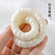 靈月閣菩提子手串男白玉菩提根文玩手串漸變繞指柔女手鏈佛珠把件情人節 【精工】白玉豬大腸 10mm