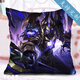 博帆星輝王者榮耀周邊抱枕定制沙發(fā)靠墊汽車(chē)靠墊李白韓信全英雄枕頭 呂布-天魔繚亂 40x40亮緞