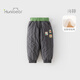 歡喜小熊 兒童冬季長(cháng)褲男童加厚外出新款冬裝寶寶休閑棉褲女童褲子童裝 芝麻灰 120 (建議4-5歲身高110-120cm)