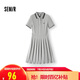 森馬（Semir）[商場同款]連衣裙女撞色polo領(lǐng)夏季2025學(xué)院風(fēng)百褶裙101325114051