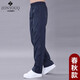 ZONYOUQ品牌運動(dòng)褲男速干寬松加大碼2025春季新款休閑長(cháng)褲滑面衛褲直筒褲 春秋加網(wǎng)【藍色】 2XL （175-180cm，145-160斤）