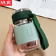拓進(jìn)德國進(jìn)口品質(zhì)單層玻璃杯女士高顏值小巧便攜迷你可愛(ài)耐高溫花茶子 提繩款-綠色+sus304茶 320ml