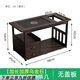 普美森移動(dòng)茶桌茶臺家用實(shí)木小茶車(chē)客廳泡茶幾茶具套裝全自動(dòng)燒水壺一體 【50加厚石盤(pán)】矮款100雙抽茶幾 無(wú)蓋板