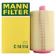 曼牌（MANNFILTER）空氣濾清器空氣濾芯空濾C14114奔馳C200C180/E200/CLK200/SLK200