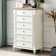 一具一家美式實(shí)木八斗柜白色奶油風(fēng)客廳靠墻邊柜多抽屜主臥床尾柜儲物柜子 9958六斗柜75*45*120CM 可可蛋奶白+希法卡其灰