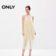 ONLY夏季時(shí)尚飄逸拼接百褶中長(cháng)款吊帶連衣裙女|124207094 A06 梨子冰沙黃 L (170) 88A