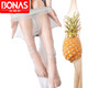 寶娜斯（BONAS）絲襪女性感連褲襪女包芯絲超薄光腿職業(yè)女打底襪防勾黑絲 3雙裝 膚色 3雙 均碼 【緊致修身】適合80-110斤
