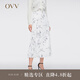 OVV【星辰印花系列】2024春夏新款女裝A字休閑中長(zhǎng)半身裙 象牙白22 M