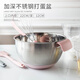 Vinland英國打蛋盆家用廚房烘焙工具打奶油盆發(fā)和面盆揉面粉的盆 304粉色打蛋盆22cm