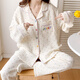 韞舜純棉紗布月子服夏季薄款孕婦哺乳睡衣產(chǎn)后喂奶專用舒適外出家居服 【字母圓點-春夏棉紗-透氣單層】 XL【適合體重：110-150斤】