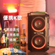 維爾晶（W-King） T9戶外手提便攜式低音炮家庭娛樂KTV影院無線金屬話筒K歌藍(lán)牙音響炫彩RGB燈效帶遙控器遠(yuǎn)程遙控 黑色Ⅱ