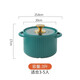 航方 砂鍋煲湯鍋明火耐高溫陶瓷燉湯煮粥養(yǎng)生煲小沙鍋家用煤氣石鍋 3L明火皇室煲O玻璃蓋-綠 3L