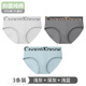 Charm Kapok女士內(nèi)褲2025新款100%全棉襠質(zhì)感中腰透氣彈力三角運(yùn)動(dòng)短褲頭 （3條）淺灰+深灰+淺藍(lán) XL （推薦120-139斤）