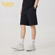 卡賓（CABBEEN）【老花滿(mǎn)印】重磅休閑短褲男2024夏新款寬松運動(dòng)褲潮流五分褲 煤黑色01 L (175) 50/175