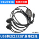 宇泰（utek） USB雙串口線(xiàn) 9針兩串口擴展 USB轉2口rs232轉換器 UT-8812