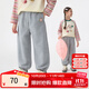 茵曼（INMAN）童裝女童衛褲卡通皮質(zhì)章仔25秋季兒童中大童休閑褲女孩褲子 花灰色 120