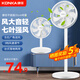 康佳（KONKA）電風(fēng)扇落地扇家用臺(tái)地扇遙控定時(shí)七葉電扇立式轉(zhuǎn)頁(yè)扇宿舍辦公室循環(huán)空氣扇 【機(jī)械加大款】七葉+3檔大風(fēng)量