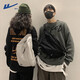 回力斜挎包男潮牌簡(jiǎn)約大容量胸包女款男士挎包單肩包男包便攜學(xué)生背包 白色【徽章】