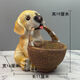 趣造物創(chuàng)意家居客廳鞋柜進(jìn)門可愛(ài)小狗鑰匙收納盒餐桌玄關(guān)電視柜裝飾擺件 拉布拉多狗