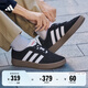 adidas「T頭鞋」BARREDA休閑板鞋德訓(xùn)鞋男女阿迪達(dá)斯官方輕運動 黑色/白色/樹脂黃   42