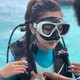 威帶夫潛水（V.DIVE Vertical） 潛水鏡 水肺深潛面鏡浮潛面罩呼吸管套裝可配近視高清防水 235D 珍珠白框