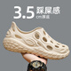 貓力開(kāi)車(chē)運動(dòng)涼鞋男款夏季外穿新款厚底防滑兩用拖鞋沙灘洞洞鞋男 卡其 44 -45適合43-44