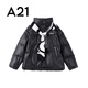 A21冬季女日系立體羽絨短款休閑ins高級感保暖披肩裝飾外套 黑色 L