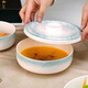 國玥骨瓷釉下彩蒸蛋碗家用陶瓷蛋羹碗帶蓋碗月子餐保溫餐具保鮮飯盒 云錦萬(wàn)里7英寸宮庭蓋碗1個(gè)
