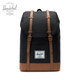 Herschel Retreat 赫行 19L大號雙肩包 黑色/棕褐色/橡膠帶