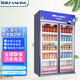 贊冰（ZANBING）超市冰箱冷柜商用立式展示柜無(wú)霜風(fēng)冷水果保鮮柜陳列冰柜啤酒飲料牛奶冷藏柜 LG4-1260 雙門(mén)銀色