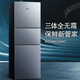 西門子冰箱風(fēng)冷無霜（SIEMENS）KG28NV290C小型家用 三開門廚房冰箱【尾貨機(jī)】 歐若拉銀 KG28NV290C