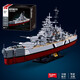 小魯班航空母艦福建號(hào)積木玩具遼寧號(hào)軍事戰(zhàn)艦?zāi)Ｐ推囱b成人高難度小顆粒積木拼插男孩生日禮物 B1102俾斯麥戰(zhàn)列艦（1849Pcs）