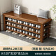 瑾梧換鞋凳家用入戶(hù)門(mén)口坐凳【送貨上門(mén)】多功能落地實(shí)木色多層換鞋柜 全實(shí)木120x30x52CM-胡桃【三層】