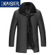 凯撒（KAISER）品牌男装貂皮大衣高端真皮皮衣男中长款水貂毛领青根貂皮毛一体男 黑貂 175/XL-适合体重120-140斤