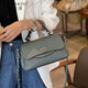 高巴度（GORBADO）雙肩帶真皮斜挎包手提小包包女氣質(zhì)2026春夏新款軟牛皮單肩馬鞍包 珍珠藍