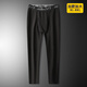 卡魯微特大碼秋褲男士新款秋冬季休閑居家褲子男胖子薄款內穿保暖長(cháng)褲男 黑色 5XL建議195-210斤