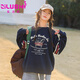 紫洛妮（ZILUONI）初中學(xué)生套頭衛(wèi)衣春裝新款大童2024少女孩春秋季高中生青少年時(shí)尚 藏青 L