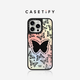 CASETIFY 幻彩蝴蝶 鏡面磁吸手機殼 適用于iPhone12/13/14/15/16 Plus/Pro/Max 蘋(píng)果手機殼 黑鏡黑框Magsafe iPhone 16 Pro Max