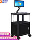 思珀睿（SIBOV）P98機(jī)房移動(dòng)工作臺電腦儀器設(shè)備推車 置物架落地打印機(jī) P98帶柜+帶桌面支架款