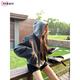 DXOT韓版高級棒球服休閑外套女2025秋季新款寬松慵懶百搭短款上衣ins 花灰色 外套 M
