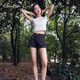 Calvin KleinJeans春夏女士簡(jiǎn)約字母時(shí)尚ck辣妹重磅微彈正肩短袖T恤J221171 YAF-月光白 L