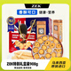 ZEK馬來西亞進口英倫小熊曲奇餅干禮盒908g元宵節(jié)送禮物兒童零食禮盒 紅色 曲奇908g（贈送蛋卷100g））
